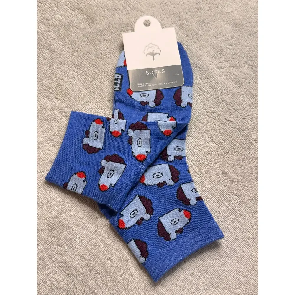 BTS MANG J-Hope ankle socks blue one size shoe size 5-10